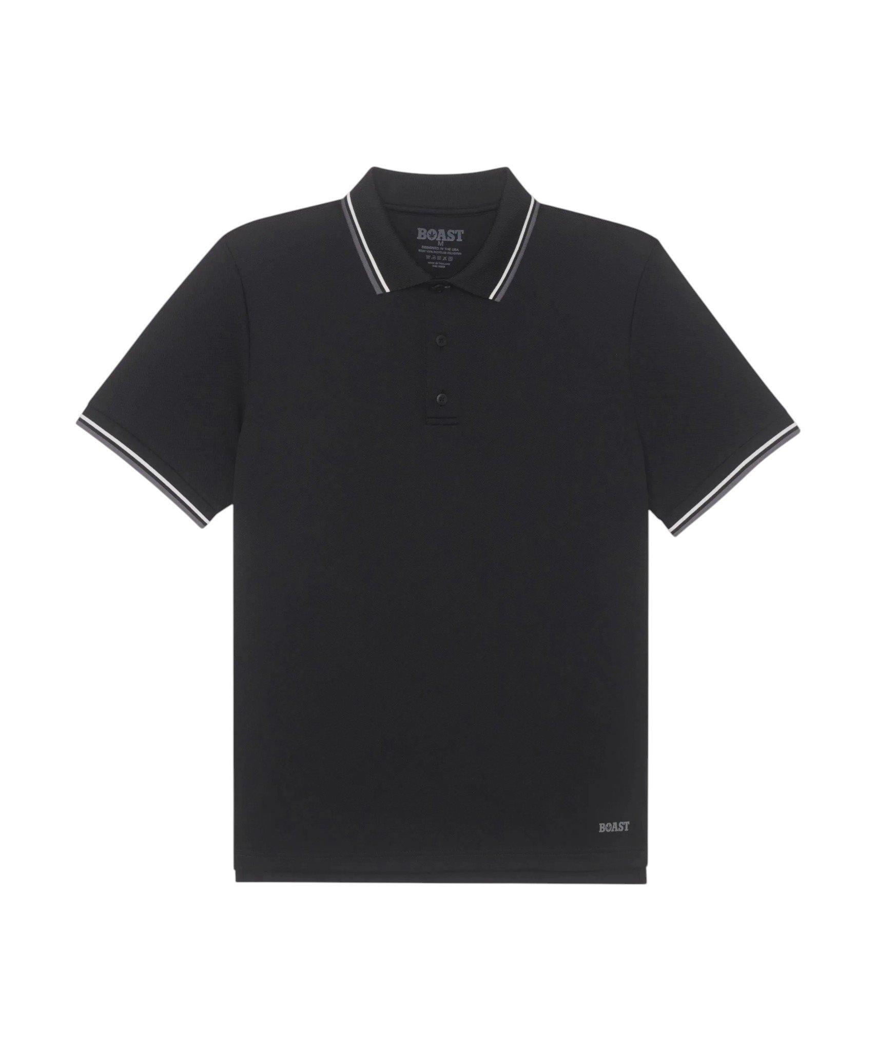 Boast Men's Tipped Match Polo 2.0 - Black/White - BLACK/WHITE